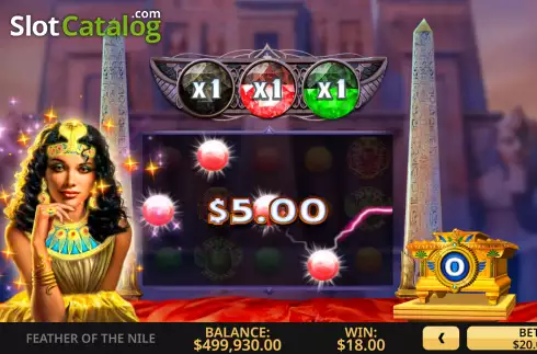 Win screen 2. Feather of the Nile slot