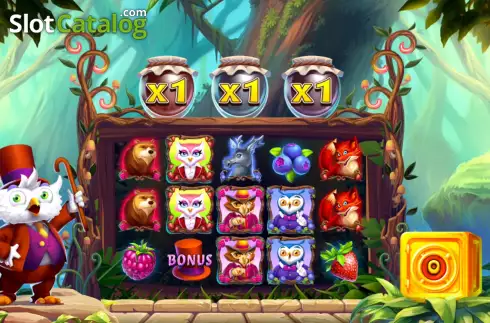 Game Screen. Hootie's Fortune slot