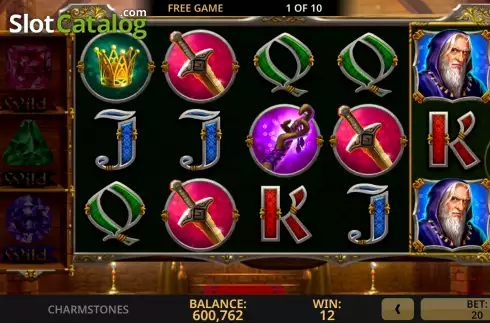 Free Spins Game Screen. Charmstones slot
