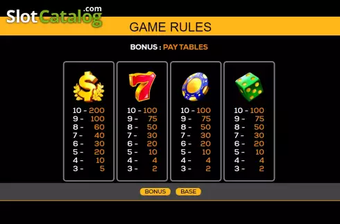 Game Table screen. Vegas Ways slot