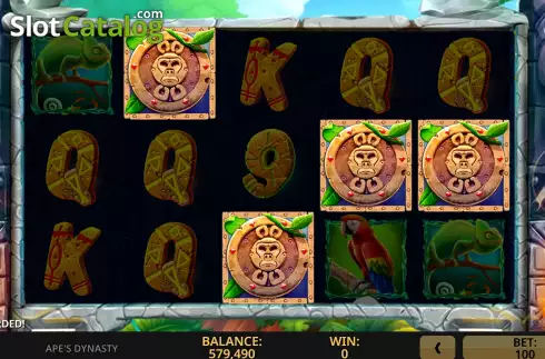 Free Spins Win Screen. Ape’s Dynasty slot