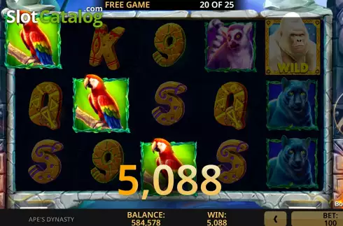 Free Spins Win Screen 4. Ape’s Dynasty slot