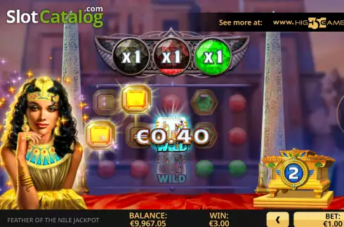 Win Screen 3. Feather Of The Nile Jackpot slot