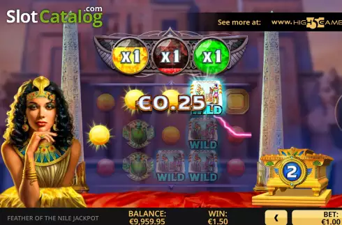 Schermo7. Feather Of The Nile Jackpot slot