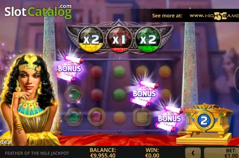 Free Spins Win Screen. Feather Of The Nile Jackpot slot