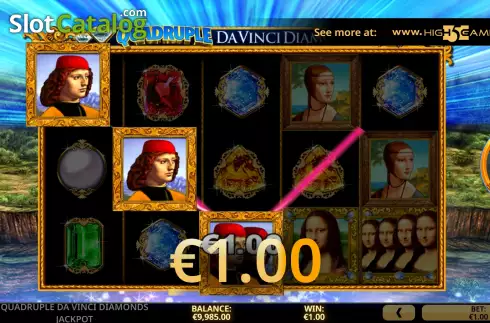 Win Screen 2. Quadruple Da Vinci Diamonds Jackpot slot