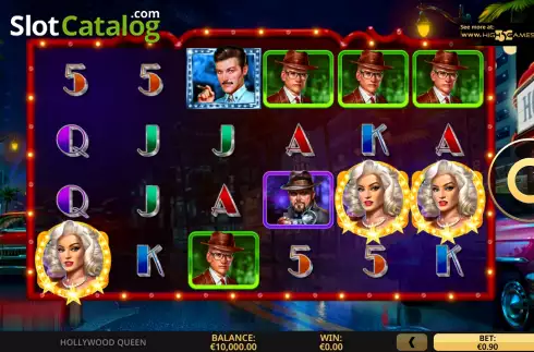 Game Screen. Hollywood Queen slot