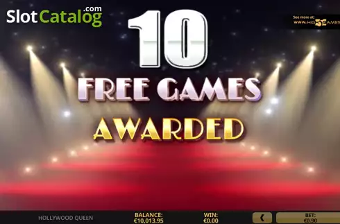 Free Spins Win Screen 2. Hollywood Queen slot
