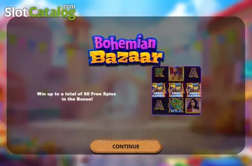 Start Screen. Bohemian Bazaar slot