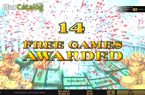 Free Spins Win Screen. Founding Fortunes Wins slot