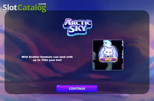 Start Screen. Arctic Sky slot