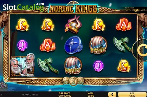 Game Screen. Nordic Kings slot
