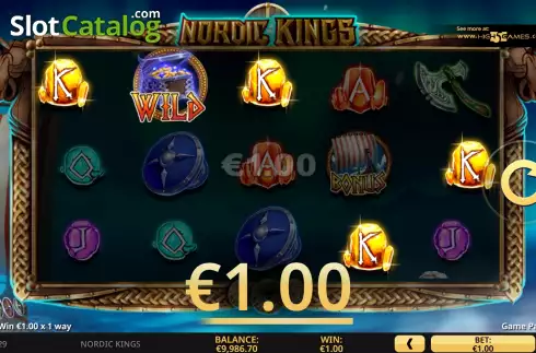 Win Screen. Nordic Kings slot