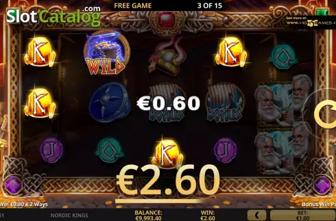 Free Spins Win Screen 3. Nordic Kings slot