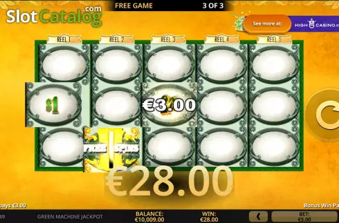 Free Spins Win Screen 3. Green Machine Deluxe Jackpot slot