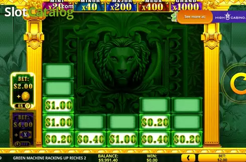 Bildschirm6. Green Machine Racking Up Riches 2 slot