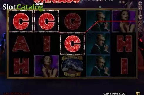Win Screen. Chicago The Musical slot