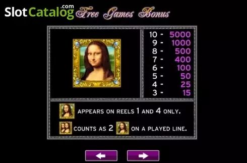 Bildschirm5. Double Da Vinci Diamonds slot