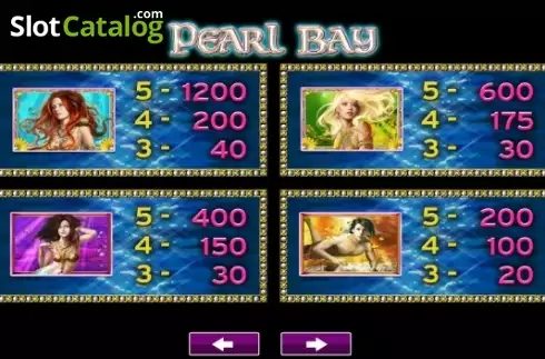 Paytable 1. Pearl Bay (High 5 Games) slot