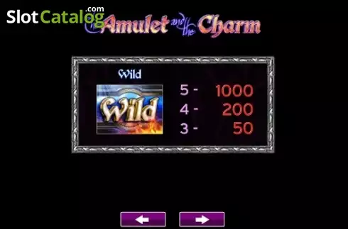 Paytable 4. The Amulet and the Charm slot