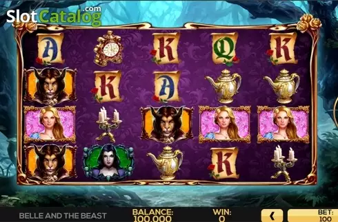 Reels screen. Belle and the Beast slot