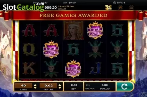 Free Spins Awarded. Joker's Riches slot