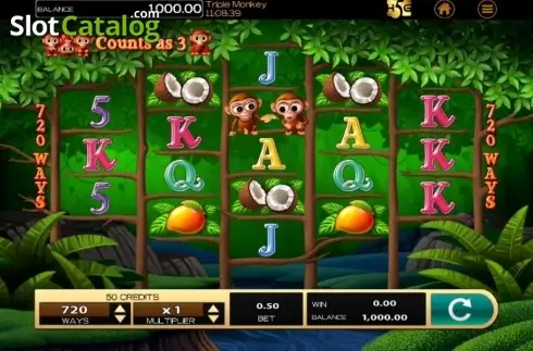 Captura de tela2. Triple Monkey (High 5 Games) slot