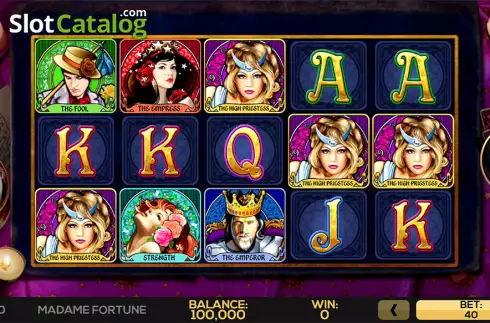 Reels screen. Madame Fortune (High 5 Games) slot