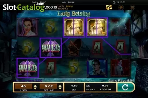 Bildschirm3. Lady Helsing slot