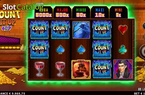 Bonus Game Win Screen. Count It Up slot