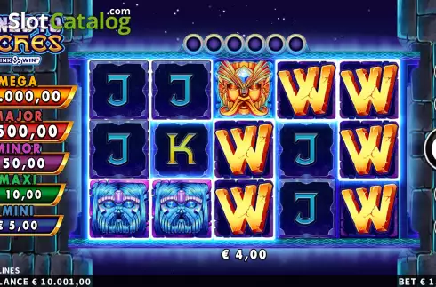 Win Screen. Runes to Riches slot
