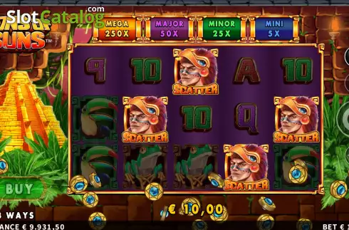 Free Spins Win Screen. Tons of Suns slot
