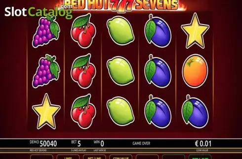 Game screen. Red Hot Sevens (Holland Power Gaming) slot