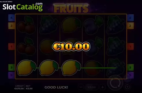 Win Screen 2. Fruits Bonus Spin slot
