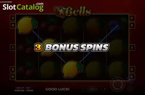 Pantalla5. Bells Bonus Spin Tragamonedas 