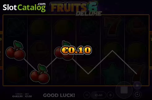 Win screen. Fruits 6 Deluxe slot