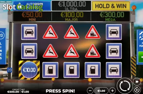 Game screen. Autobahn Automat slot