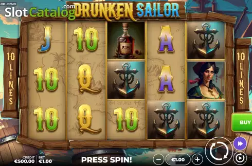 Skärmdump3. Drunken Sailor (Hölle Games) slot