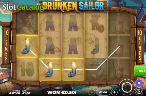 Skärmdump4. Drunken Sailor (Hölle Games) slot
