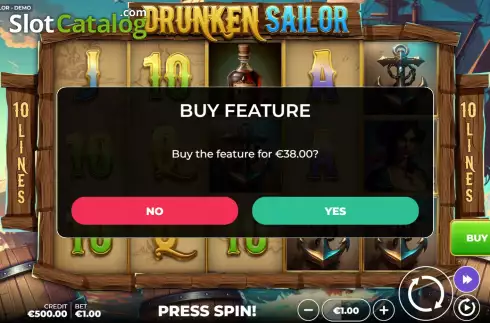 Bildschirm7. Drunken Sailor (Hölle Games) slot