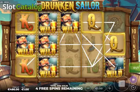 Free Spins Win Screen 2. Drunken Sailor (Hölle Games) slot