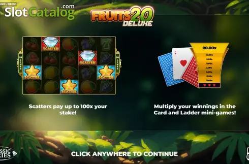Start Screen. Fruits 20 Deluxe slot