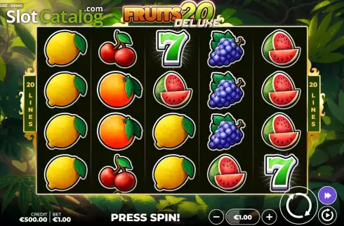 Game Screen. Fruits 20 Deluxe slot