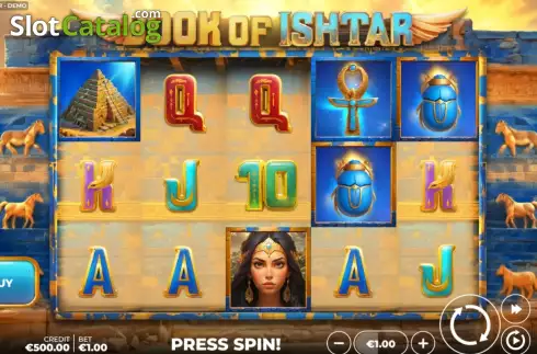Game screen. Book of Ishtar slot