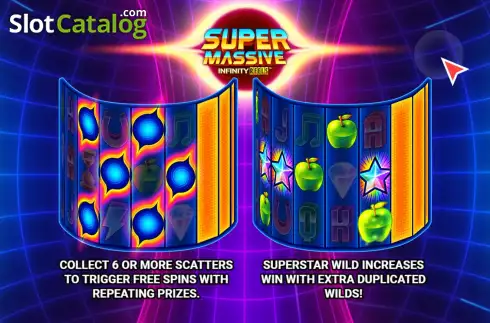 画面3. Super Massive Infinity Reels カジノスロット