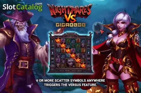 Schermo2. Nightmares vs GigaBlox slot