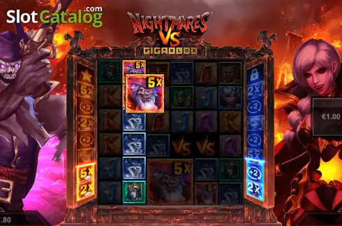 Bildschirm9. Nightmares vs GigaBlox slot