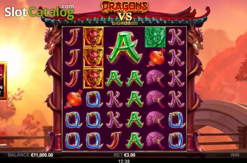 Schermo2. Dragons vs GigaBlox slot