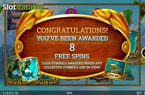 Free Spins Win Screen 2. Big River Fishing slot