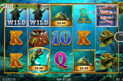 Free Spins Gameplay Screen 2. Big River Fishing slot